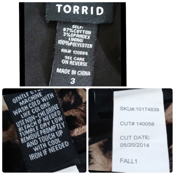 Torrid Leopard Print Sleeveless Back Cut Out Peplum Blouse tank Size 3X 22 24 - Picture 7 of 7